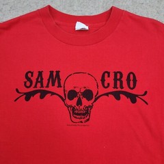 VTG Sons of Anarchy SAMCRO Graphic T Shirt Mens L Red GRIM Reaper Short Sleeve