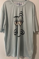 Men’s 3X Squidward Pattern Nickelodeon T-Shirt Short-Sleeve