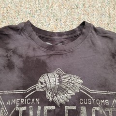 Affliction Shirt Mens Medium Tie Dye Live Fast Garage Built Motors Indian Native