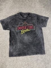 Universal Studios Shirt Mens L Black Florida Neon Logo Graphic Crew Neck