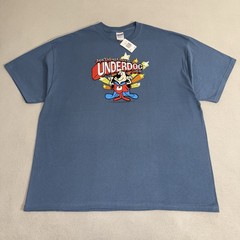 Vintage The Underdog TV Show T-shirt XXL Retro Cartoon Comic Superhero Y2K Felt