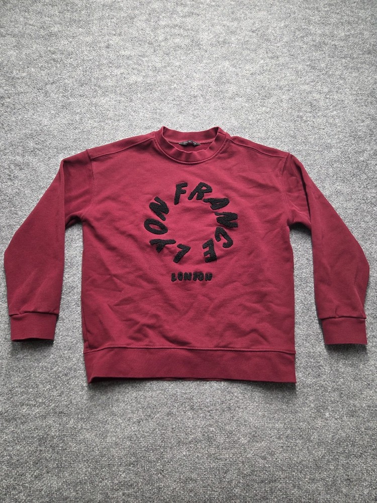 Rave On Trend Men’s Sweat Shirt Maroon Size Small Crew Neckline Ribbed Bottom