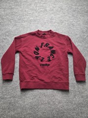Rave On Trend Men’s Sweat Shirt Maroon Size Small Crew Neckline Ribbed Bottom