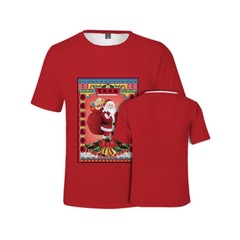 Men/Women Casual Christmas T-Shirt 3D Print Pattern Casual Short Sleeve Jersey T