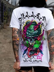 Sullen Men’s Chemical Swirl Short Sleeve Graphic T-shirt Skull Graffiti Tattoo
