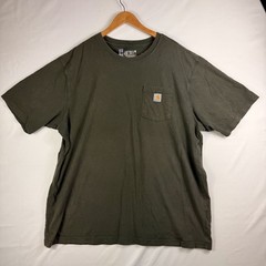 Carhartt T-Shirt Men’s 2XL Tall Loose Fit Gray Short Sleeve Pocket 100% Cotton