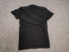 Vintage Prada Authentic All Black Tab Elastic Cotton Blend classic T-shirt Tee