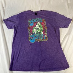 Janis Joplin Peace Of My Heart Slim Fit Mens T shirt Size Large Light Purple