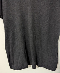 Theory Gaskell V Neck Short Sleeve T Shirt Knit Classic Heathered Gray XXL