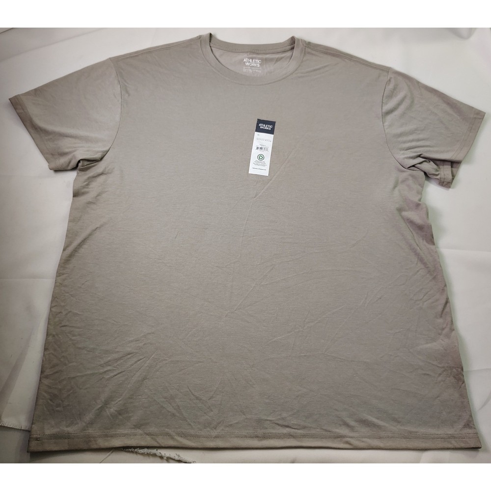 NWT Athletic Works Dri Works Performance Workout Gym Tee Birch Grey T-Shirt XL