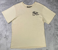 Trip City Graphic T-Shirt Mens Large Cream Retro Pinup Sativa Cannabis Rollers