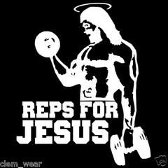 weight training lifting gym tee T-shirt tshirt body building REPS FOR JESUS G