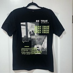 Stay True To Yourself Unisex Black T-Shirt. Size Medium, Great Condition