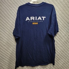 Ariat Men’s Rebar Cotton Strong Logo T Shirt Short Sleeve Blue XL