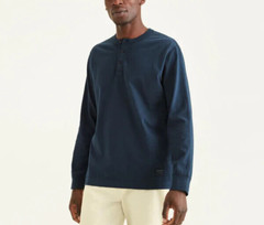 Dockers Men’s Regular Fit Henley Shirt Navy Size 2XL