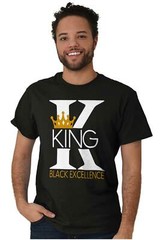 Melanin King Strong Black Man Educated BLM Womens or Mens Crewneck T Shirt Tee