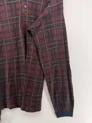 Vintage Northwest Territory Men’s Waffle Knit Henley Shirt Red XL
