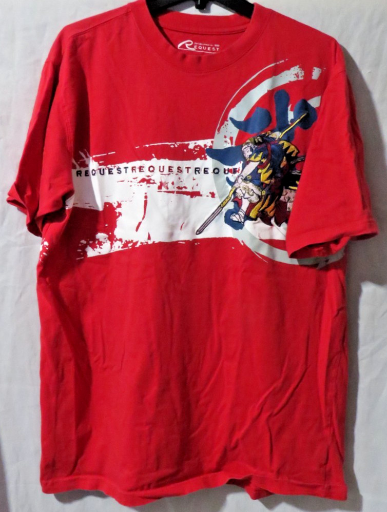 Request Jeans Embroidered Samurai Established in 1988 Red T Shirt Size XL