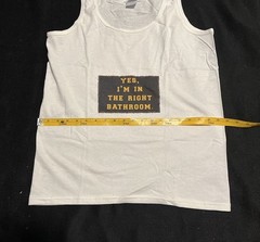 New Unisex Gildan Tank Top. Size Medium. GLBTQT Yes, I’m In The Right Bathroom.