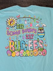 Buc-ee’s 2026 Easter Bunny Graphic Double Sided T-Shirt Light Blue Size M NWT