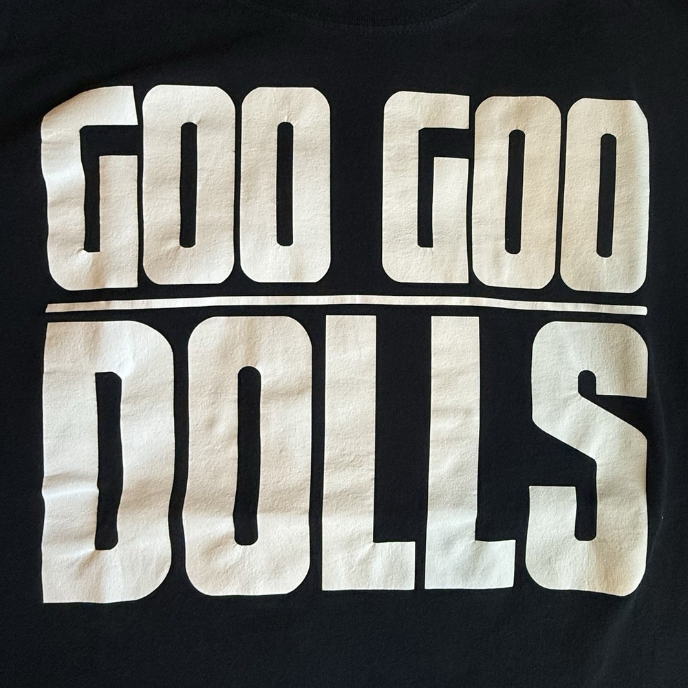 GOO GOO DOLLS Alt Rock Band Logo T-Shirt. LARGE Preowned NV