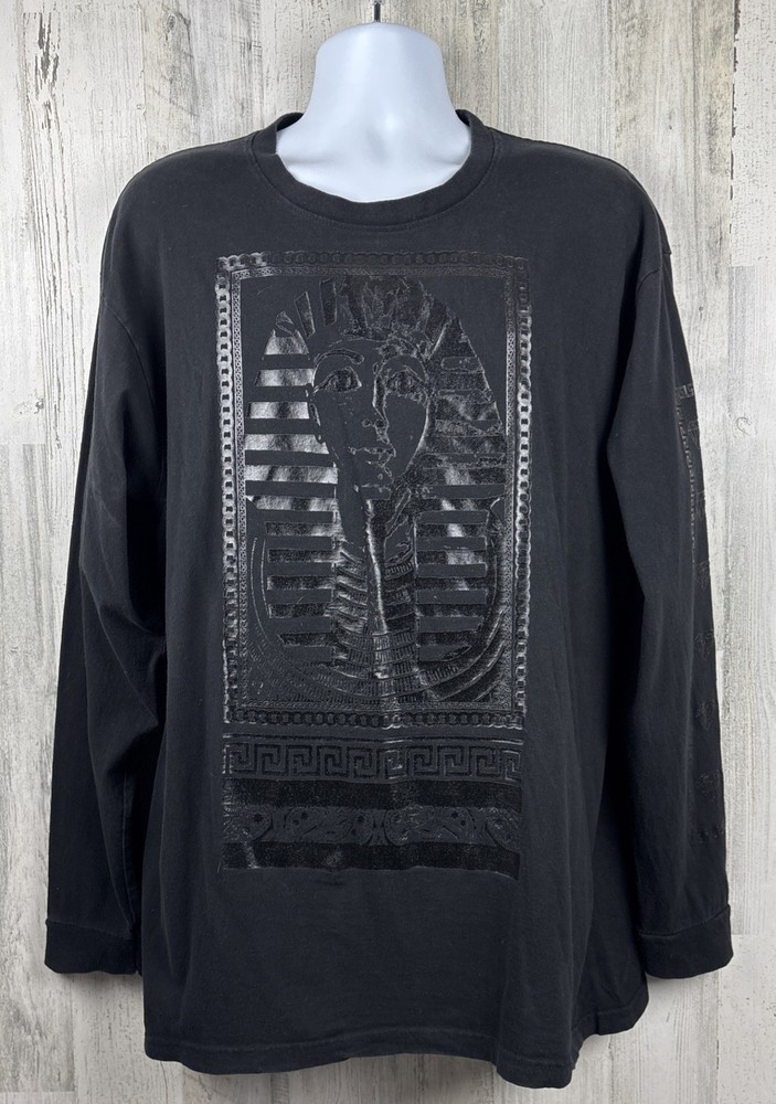 Ancient Egyptian Pyramid Pharaoh Glossy Graphic Long-Sleeve T-Shirt XL (23”x31”)