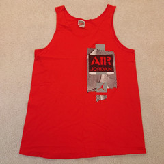 VINTAGE 90s Air Jordan Tank Top Single Stitch Made in USA 19×29 Medium Tall