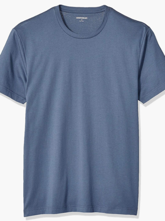 Goodthreads Men’s Slim-Fit Cotton Crewneck T-Shirt Denim Blue Size 2XL Tall