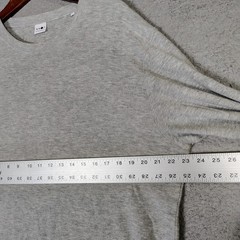 NN07 No Nationality Tee Men’s L Heather Gray Waffle Knit Crew Neck Long Sleeve