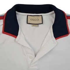 Gucci T Shirt Extra Large Men’s White Cotton Polo Designer Summer Short Sleeve