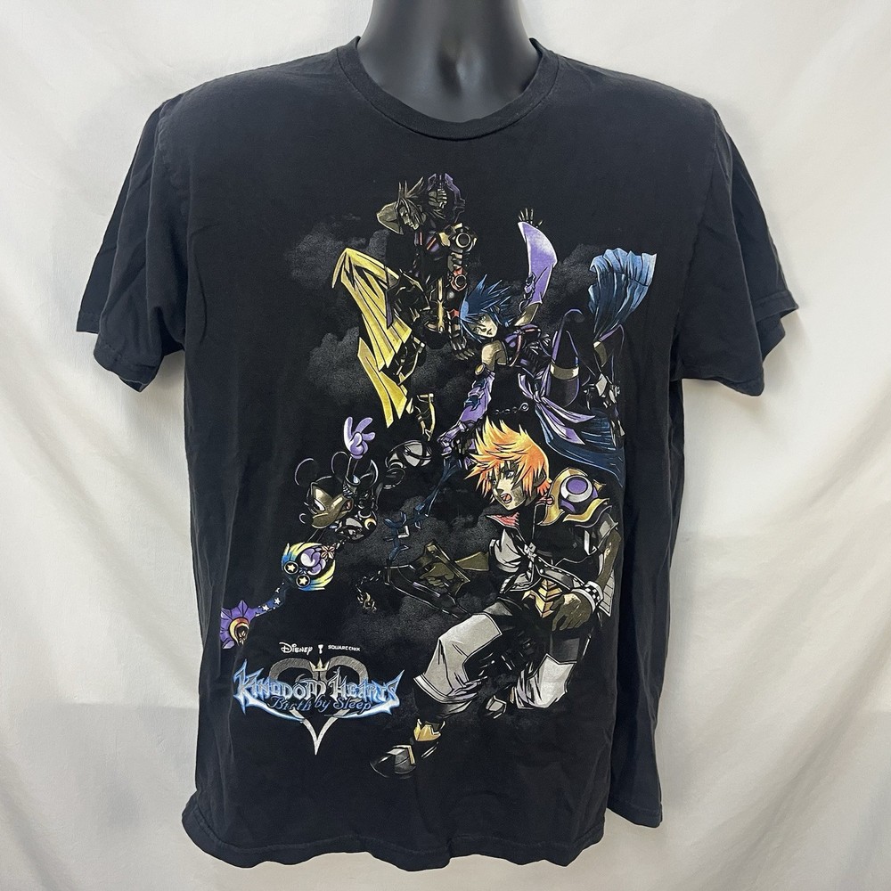 VINTAGE Y2K KINGDOM HEARTS BIRTH BY SLEEP T SHIRT L DISNEY SQUARE ENIX PROMO