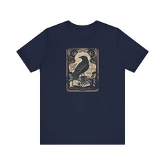 Gothic Raven Extra Light T-Shirt Crow Celestial Tarot Card Shirt