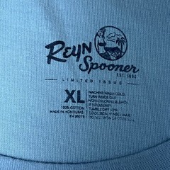 Reyn Spooner Surf Graphic Hawaiian Aloha T-Shirt Limited Issue Casual Blue XL