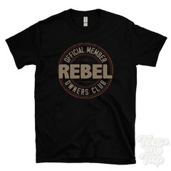 OFFICIAL MEMBER REBEL OWNERS CLUB T-SHIRT motorcycle biker gift retro logo