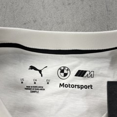 Puma BMW Motorsport Shirt Mens Medium White Racing Tee Cars Graphic Logo NWT