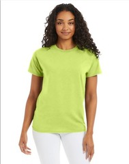 Hanes 5170 5XL EcoSmart Crewneck Short Sleeve Tee Pit to Pit 31″ Safety Green
