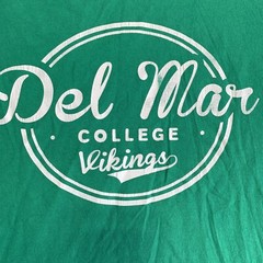 Del Mar College Vikings T Shirt Mens XL Green MV Sport Short Sleeve 100% Cotton