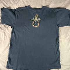 Johnny Cash Vintage Shirt Man In Black Double Sided Band Tee sz Large Signature
