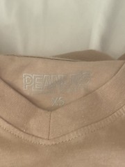 Peanuts Basketball Club Snoopy Woodstock Beige Cotton Crew Neck T-Shirt XS