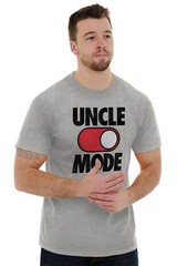 Uncle Mode Funny Funcle Birthday Fathers Day Mens Casual Crewneck T Shirts Tees