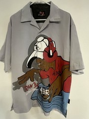 Vintage Y2K Raw Blue ABR Shirt Dj Hip Hop Skater Baggy Streetwear Mens Large XL