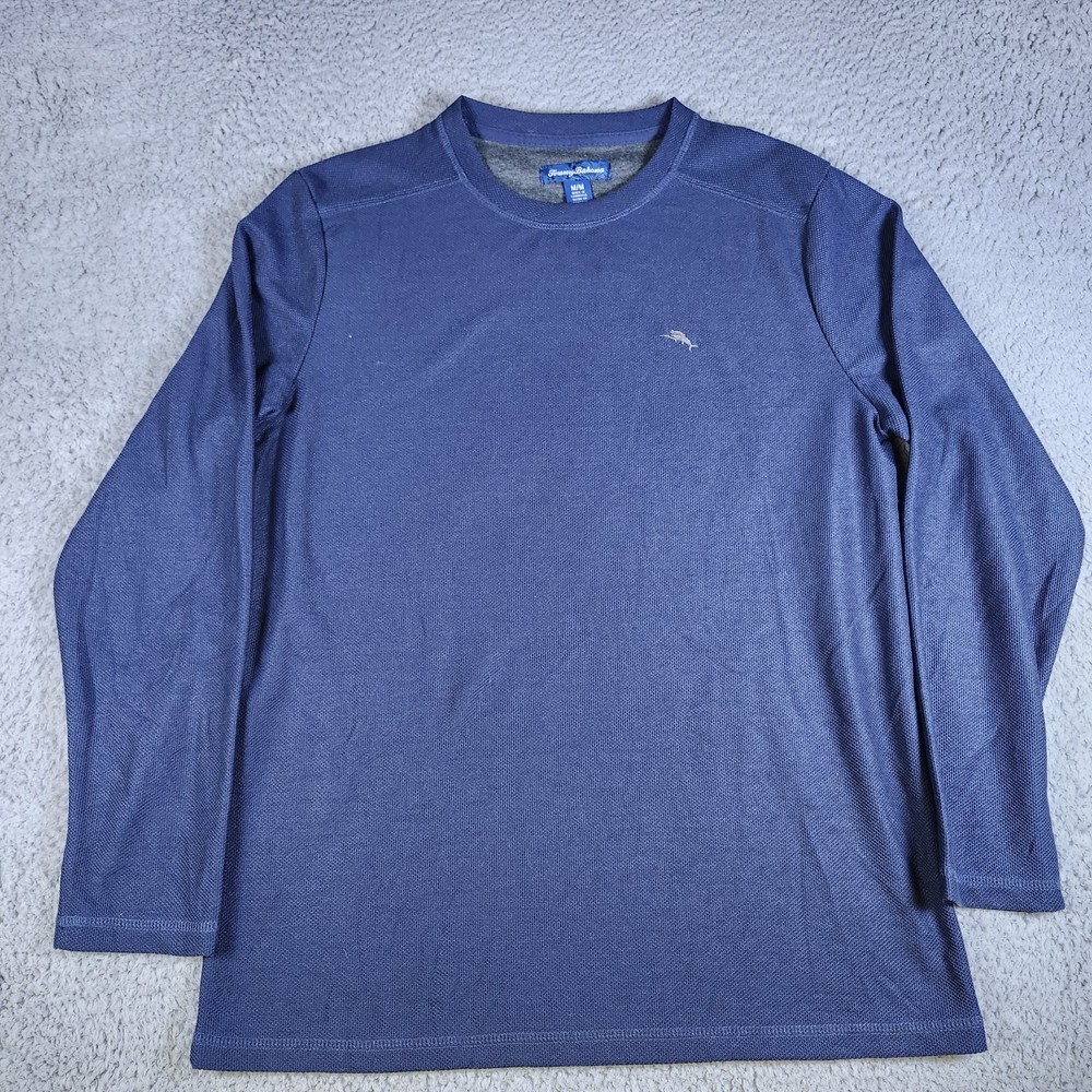 Tommy Bahama Men’s Blue Chill Time Rash Guard Shirt Sz Medium