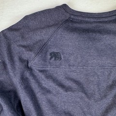 The Normal Brand Mens Henley Large Navy Blue Raglan Long Sleeve Cotton Blend
