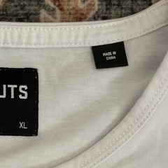 Cuts Clothing Mens Curve-Hem T-Shirt White PYCA Pro Crew Neck XL Gym Work Out