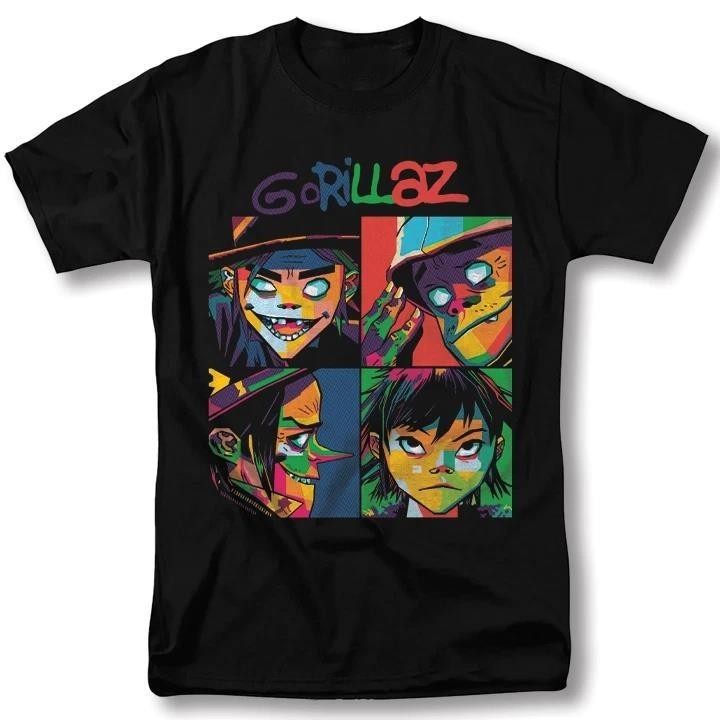 NEW GORILLAZ Band Concert Tour Black Heavy S-5XL T Shirt
