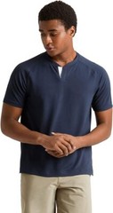 Rhone Men’s Delta Pique Notch Neck Tee T Shirt, GoldFusion Anti-Odor Men SMALL