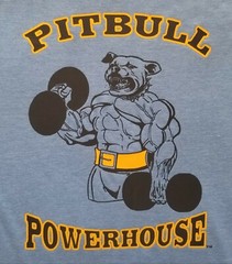 Pitbull Powerhouse Royal / Vintage Gold / Black Bodybuilding Muscle Gym T-Shirt