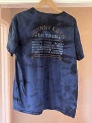 Johnny Cash Concert T-shirt Men’s XL The Fabulous In Person Tour Blue Tie Dye