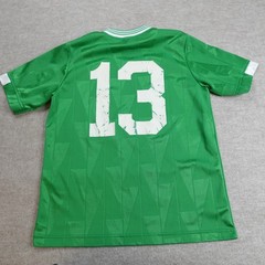 Vintage Umbro Shirt Green Double Sided Satin Made in USA Soccer Football #13