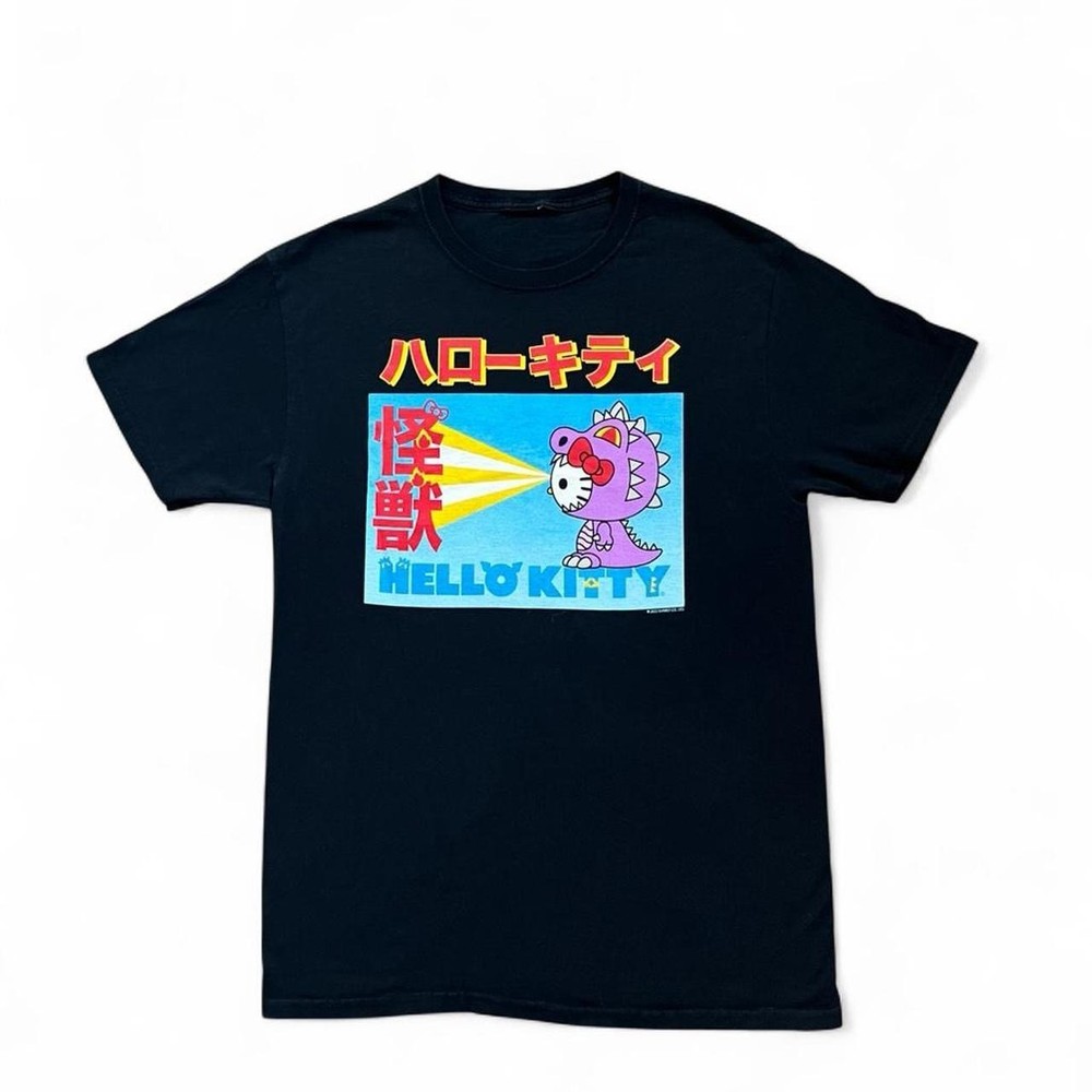 Japanese Sanrio Hello Kitty Godzilla T Shirt Mens Medium Dragon Anime Promo Tee